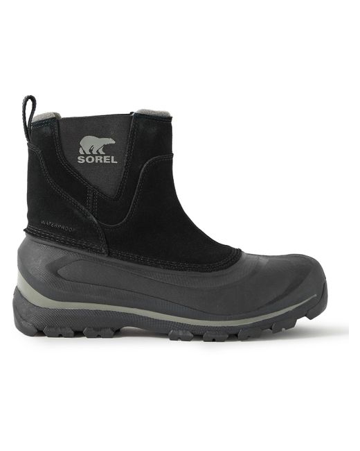 Sorel Buxton Fleece-Lined Suede and Rubber Chelsea Boots