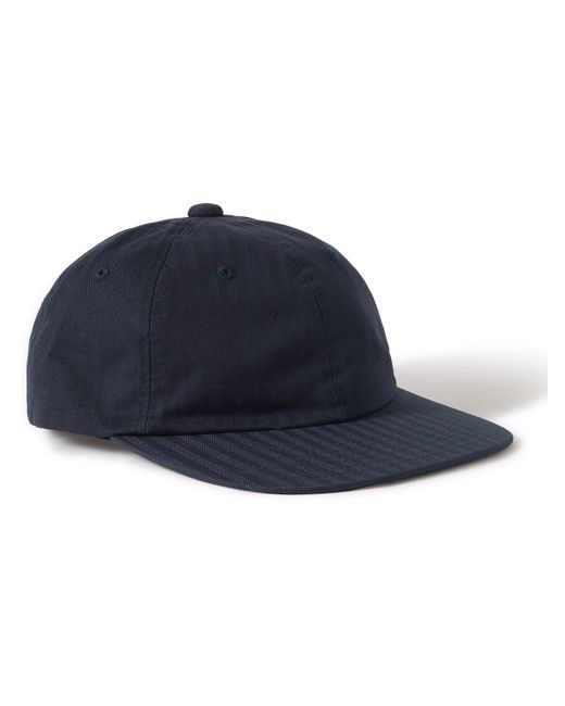 Beams Plus Logo-Embroidered Leather-Trimmed Herringbone Cotton Cap