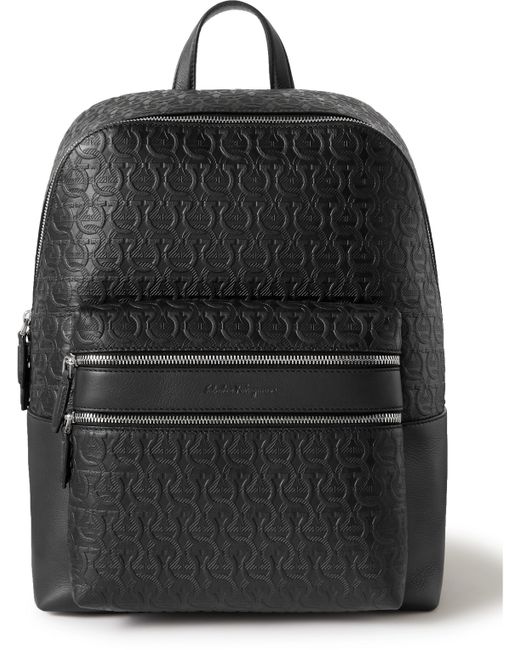Salvatore Ferragamo Logo-Embossed Leather Backpack