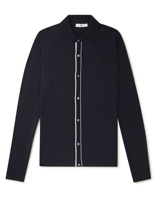 Mr P. Mr P. Contrast-Tipped Wool Shirt
