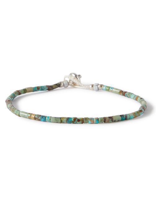 Mikia Turquoise and Silver Beaded Bracelet