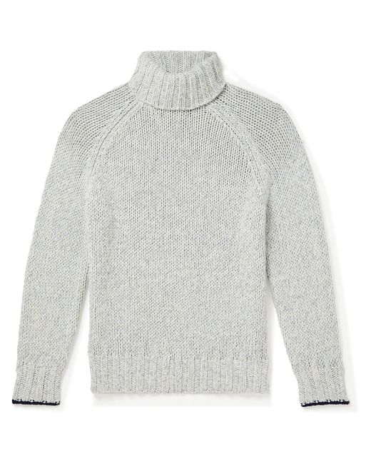 Brunello Cucinelli Virgin Wool Cashmere and Silk-Blend Rollneck Sweater