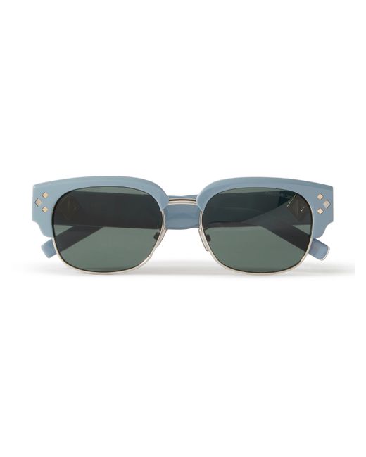 Dior CD Diamond C1U D-Frame Acetate and Silver-Tone Sunglasses