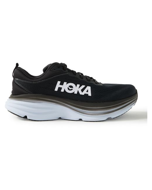 Hoka One One Bondi 8 Wide-Fit Rubber-Trimmed Mesh Running Sneakers