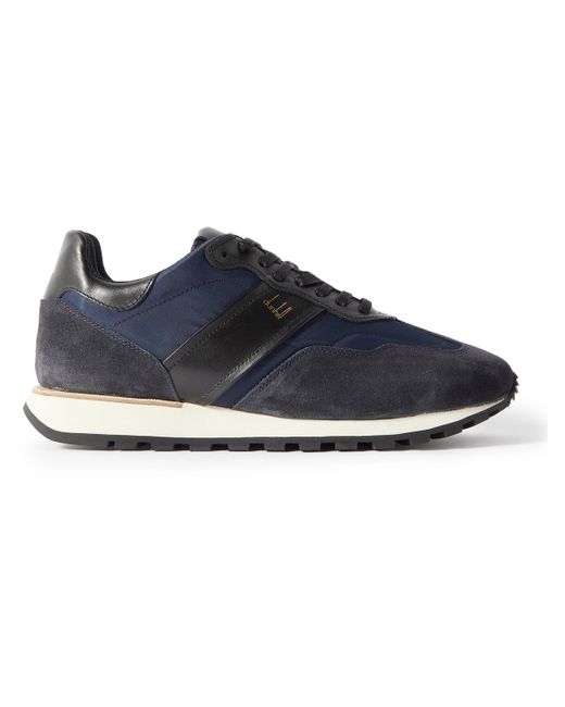 Dunhill Legacy Runner Suede-Trimmed Leather and Nylon Sneakers