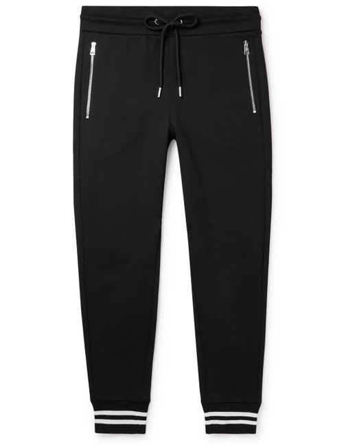 Moncler Tapered Striped Cotton-Jersey Sweatpants