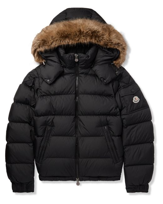 Moncler Mayaf Faux Fur-Trimmed Quilted Shell Down Jacket