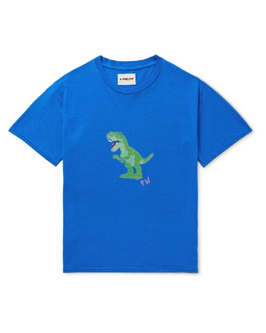 Polite Worldwide® POLITE WORLDWIDE T-Rex Printed Hemp and Cotton-Blend Jersey T-Shirt