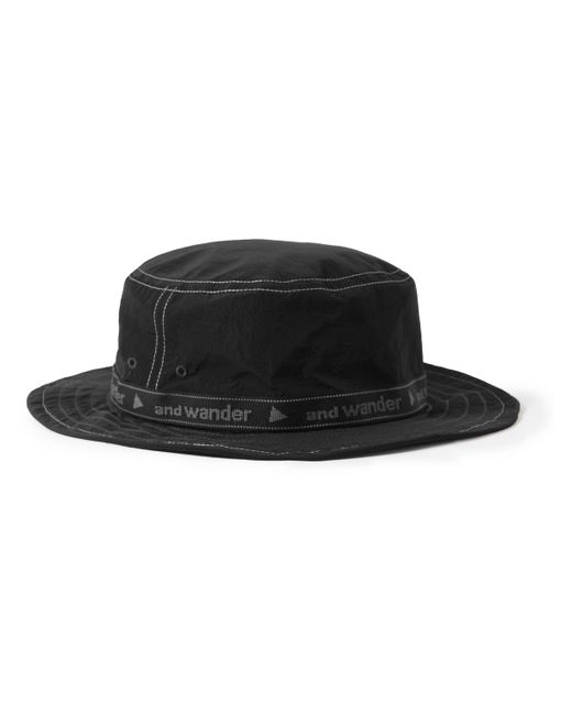 And Wander JQ Tape Nylon-Ripstop Bucket Hat