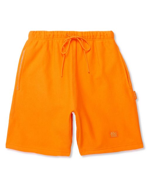 Abc. 123. Abc. 123. Wide-Leg Logo-Detailed Cotton-Blend Jersey Drawstring Shorts