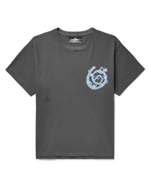 Lost Daze Spiral Logo-Print Cotton-Jersey T-Shirt