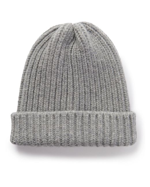 Richard James Ribbed Wool and Cashmere-Blend Beanie
