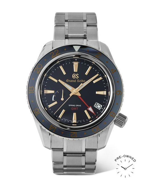 Grand Seiko Pre-Owned 2021 Spring Drive GMT Automatic 44mm Titanium Watch Ref. No. SBGE215