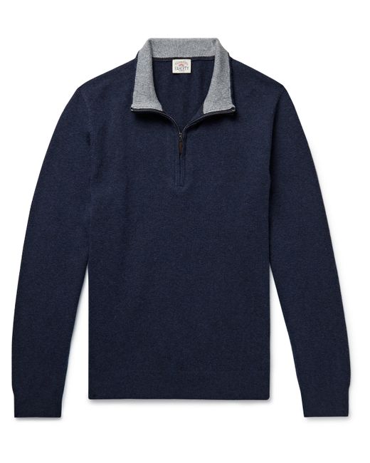 Faherty Jackson Hole Cotton-Blend Half-Zip Sweater