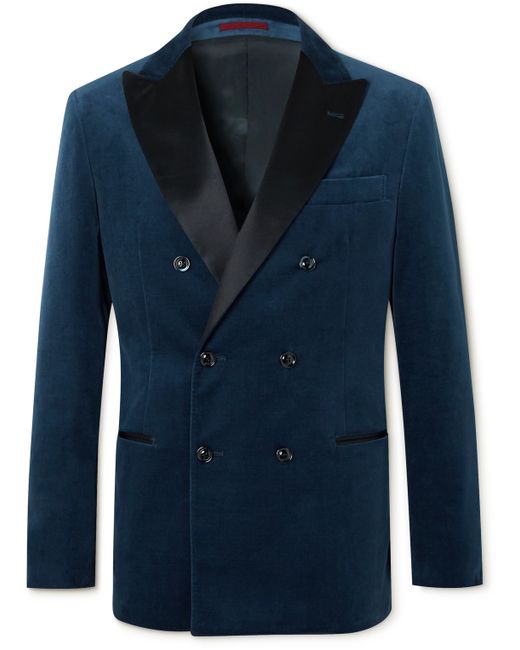 Brunello Cucinelli Satin-Trimmed Cotton-Velvet Tuxedo Jacket