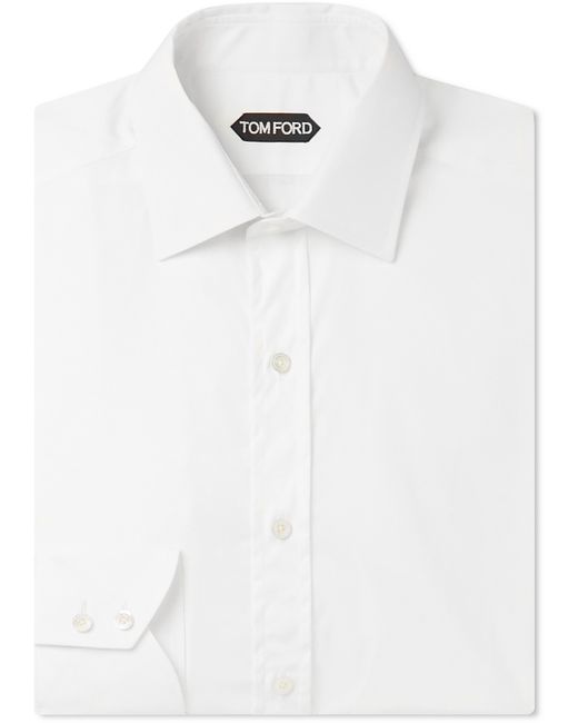 Tom Ford Cutaway-Collar Cotton-Poplin Shirt