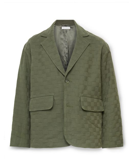 General Admission Checked Cotton-Twill Jacquard Suit Jacket