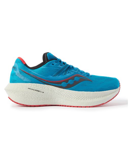 Saucony Triumph 20 Rubber-Trimmed Mesh Running Sneakers