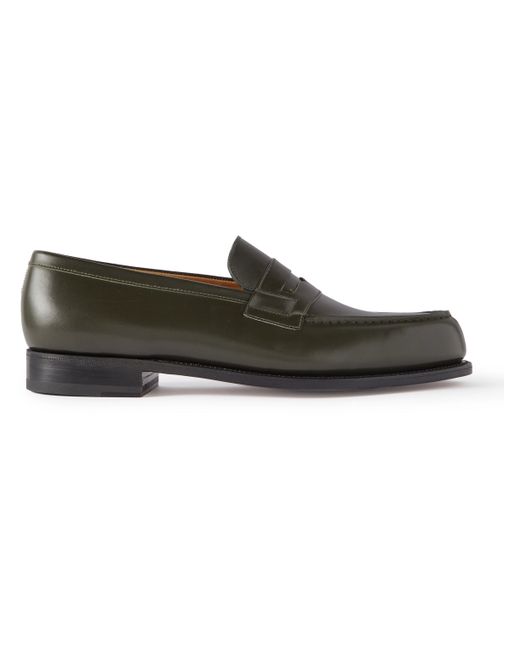 J.M. Weston Full-Grain Leather Penny Loafers