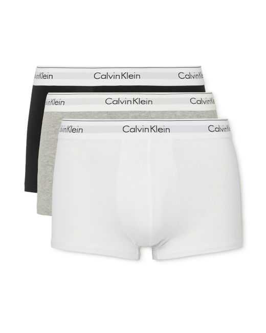 Calvin Klein Three-Pack Modern Stretch-Cotton Boxer Briefs