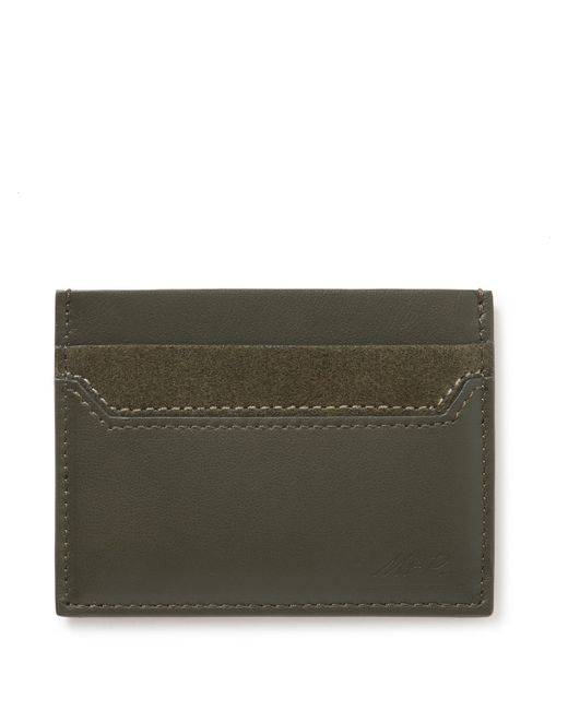 Mr P. Mr P. Luca Full-Grain Leather and Suede Cardholder