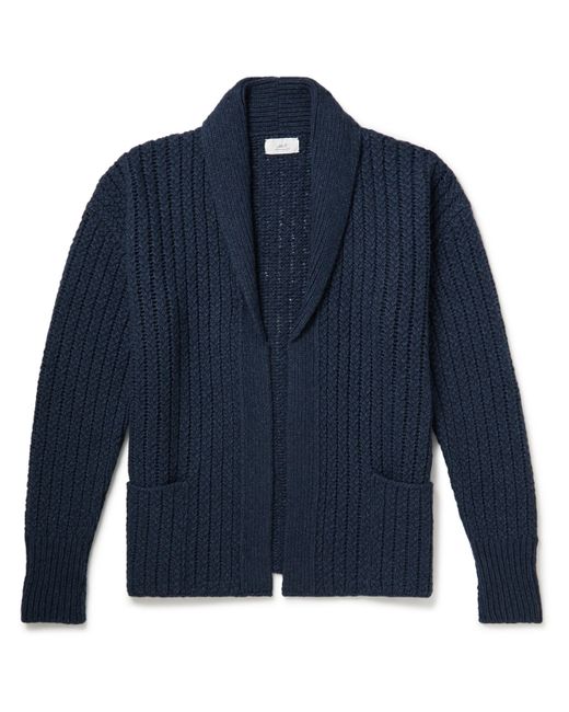 Mr P. Mr P. Shawl-Collar Crochet-Knit Wool Cotton and Alpaca-Blend Cardigan