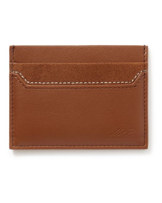 Mr P. Mr P. Luca Full-Grain Leather and Suede Cardholder