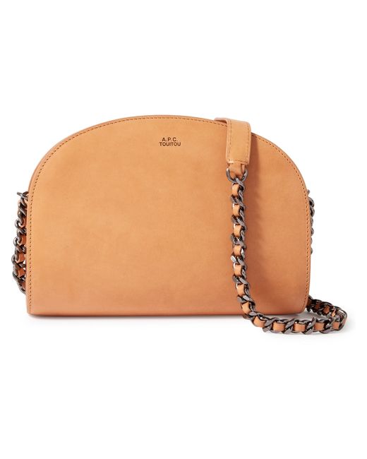 A.P.C. . Demi-Lune Leather Messenger Bag