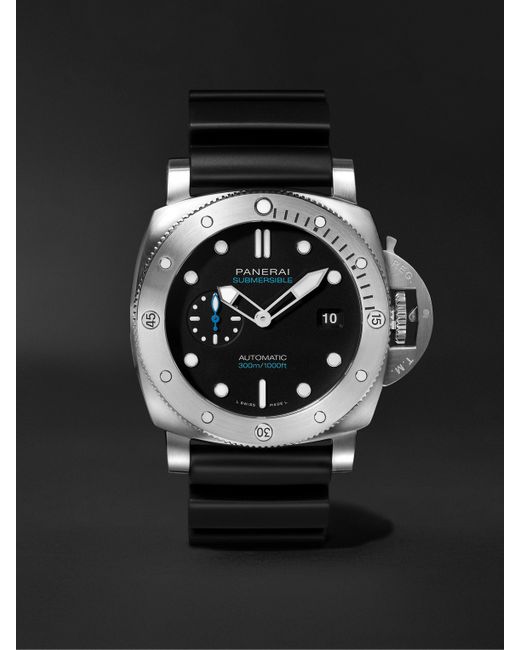 Panerai Submersible QuarantaQuattro Automatic 44mm Brushed Stainless Steel and Rubber Watch Ref. No. PAM01229