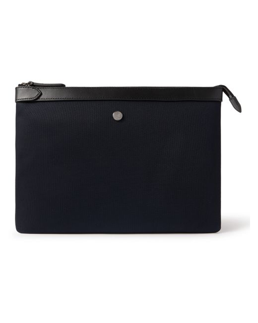 Mismo Large Leather-Trimmed Nylon Pouch