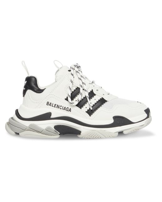 Balenciaga adidas Triple S Leather and Mesh Sneakers