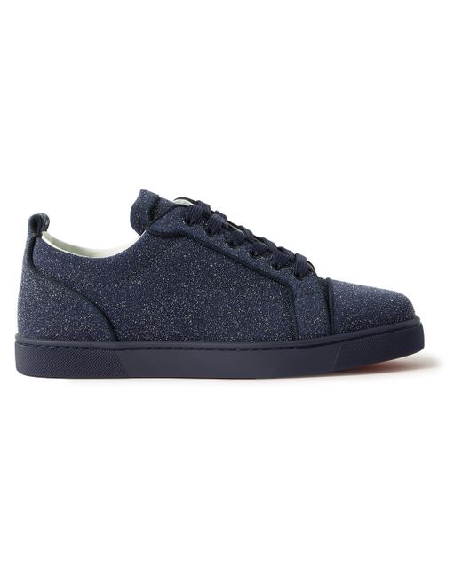 Christian Louboutin Louis Junior Glittered Suede Sneakers