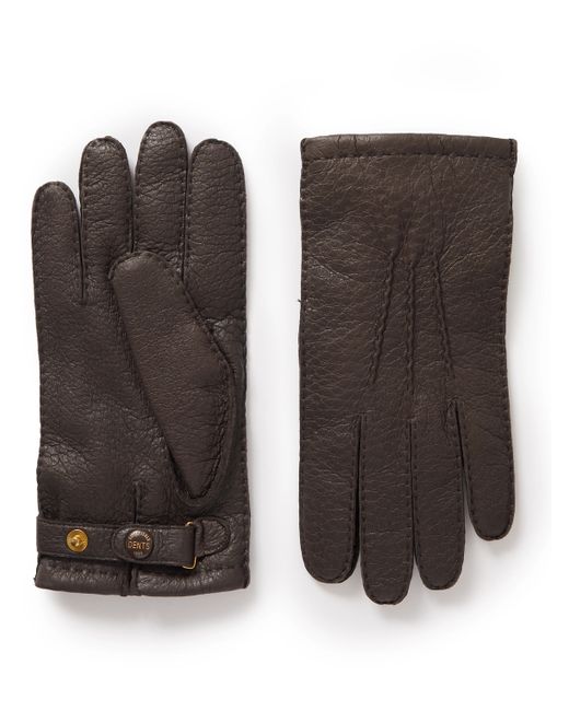Dents Hampton Cashmere-Lined Full-Grain Leather Gloves