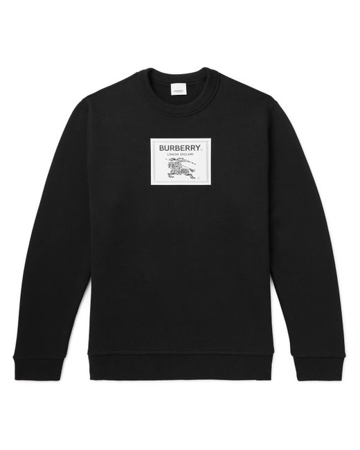 Burberry Logo-Appliquéd Cotton-Jersey Sweatshirt
