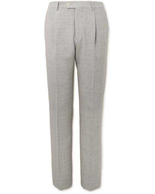 Brunello Cucinelli Slim-Fit Tapered Pleated Virgin Wool Trousers