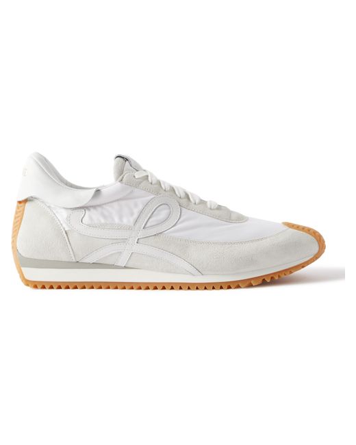 Loewe Flow Runner Leather-Trimmed Suede and Nylon Sneakers