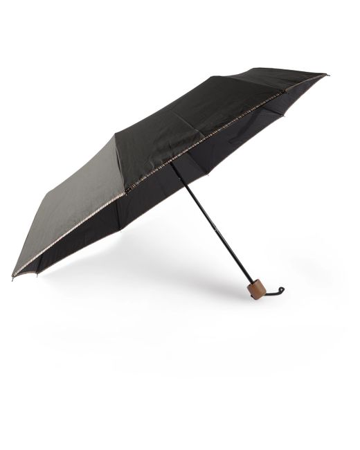 Paul Smith Contrast-Tipped Wood-Handle Fold-Up Umbrella