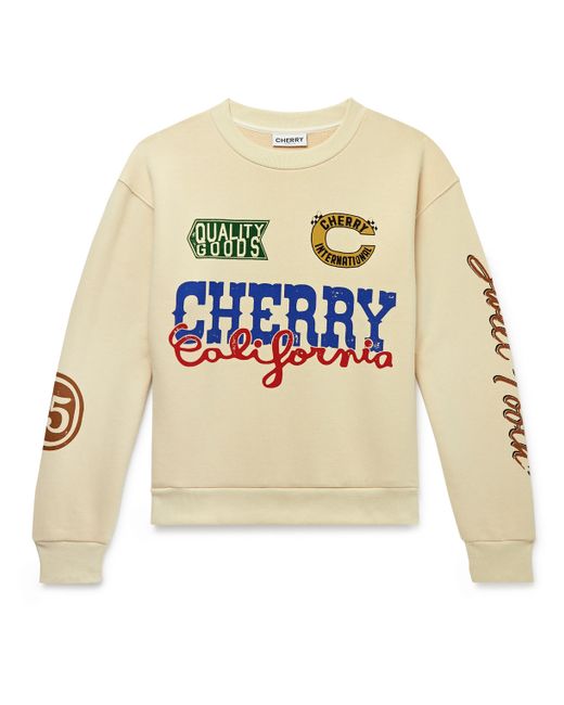 Cherry La Logo-Print Cotton-Jersey Sweatshirt