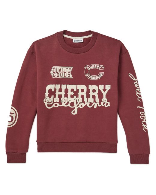 Cherry La Logo-Print Cotton-Jersey Sweatshirt