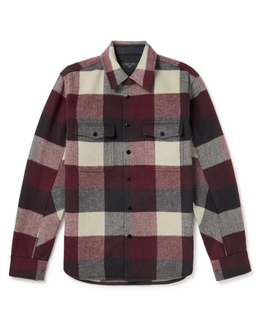 Rag & Bone Checked Brushed Wool-Blend Flannel Overshirt