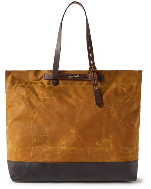 Bleu De Chauffe Zinnia Leather-Trimmed Cotton-Canvas Tote Bag