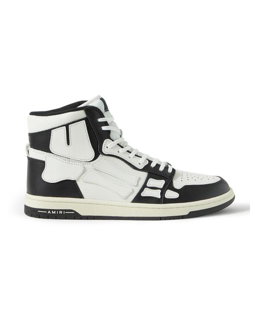 Amiri Skel-Top Colour-Block Leather High-Top Sneakers