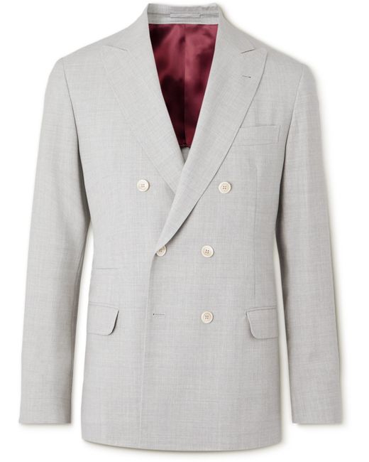 Brunello Cucinelli Double-Breasted Wool Suit Jacket