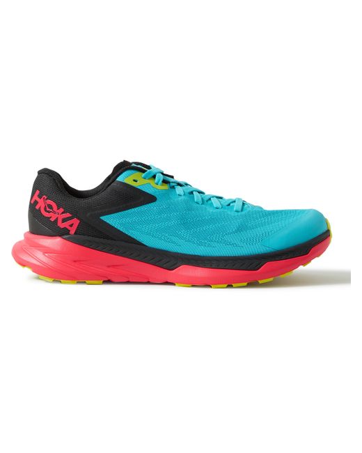 Hoka One One Zinal Rubber-Trimmed Mesh Running Sneakers