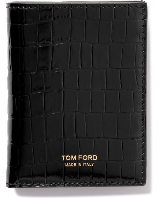 Tom Ford Croc-Effect Leather Bifold Cardholder