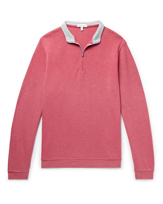 Peter Millar Crown Cotton-Blend Piqué Half-Zip Sweatshirt