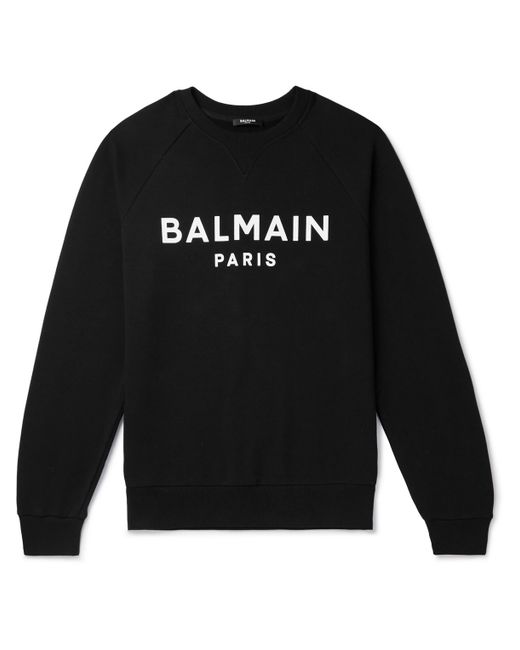 Balmain Logo-Print Cotton-Jersey Sweatshirt