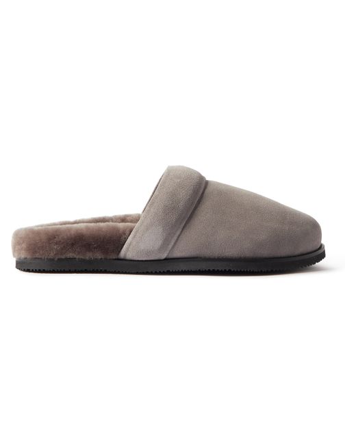 Mr P. Mr P. David Shearling-Lined Suede Slippers