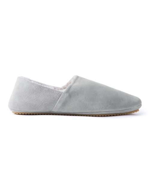 Mr P. Mr P. Shearling-Lined Suede Slippers