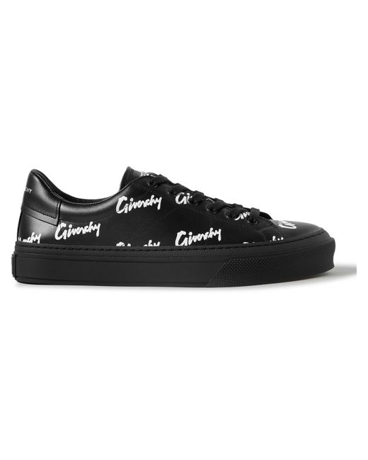 Givenchy City Sport Logo-Print Leather Sneakers